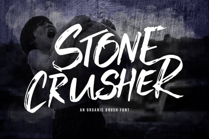 Stone Crusher - Brush Display Font