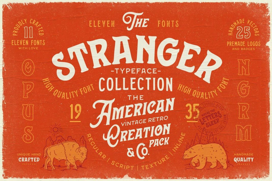 Stranger Font Collection + Extras Font