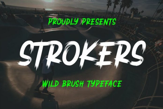 Strokers - Wild Brush Typeface