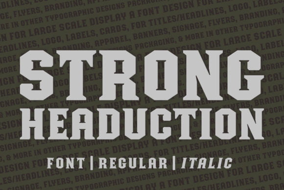 Strong Headucation font