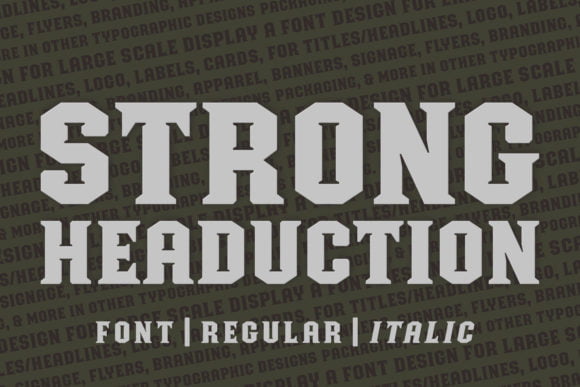 Strong Headucation font