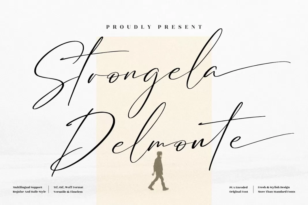 Strongela Delmonte Signature Script Font