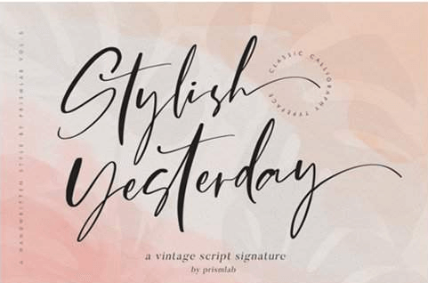 Stylish Yesterday Font