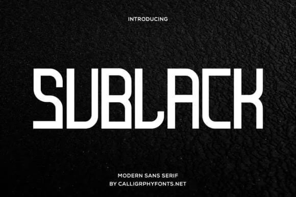 Sublack Font