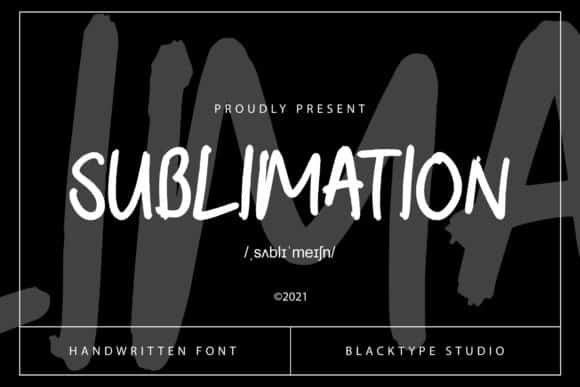 Sublimation Font
