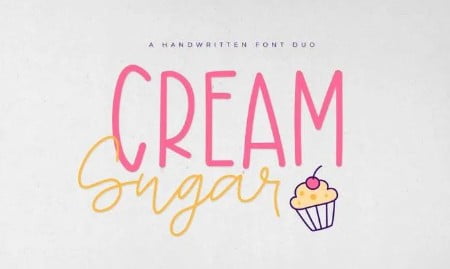 Sugar Cream - Handwritten Font Duo