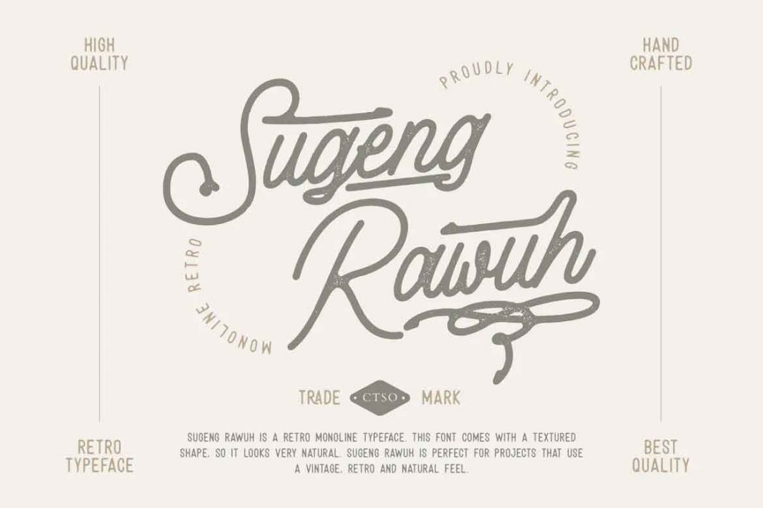 Sugeng Rawuh Monoline Retro Font