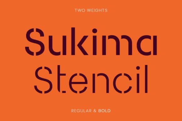 Sukima Stencil Font