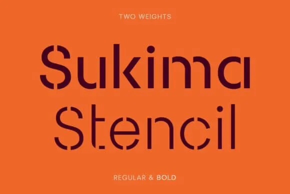Sukima Stencil Font