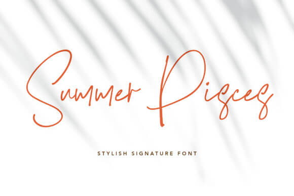 Summer Pisces - Stylish Signature Font