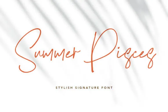 Summer Pisces - Stylish Signature Font