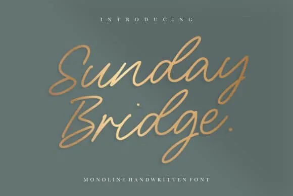 Sunday Bridge Script Font