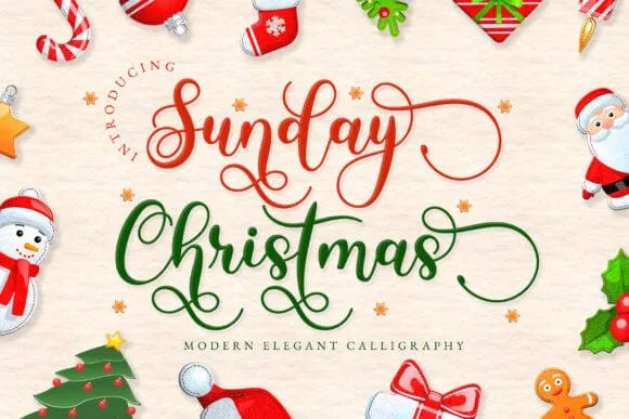 Sunday Christmas Font