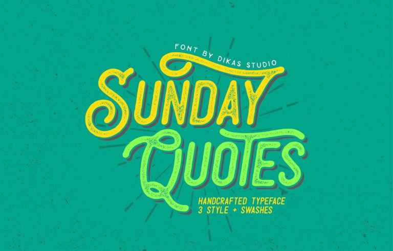 Sunday Quotes Font Free Download