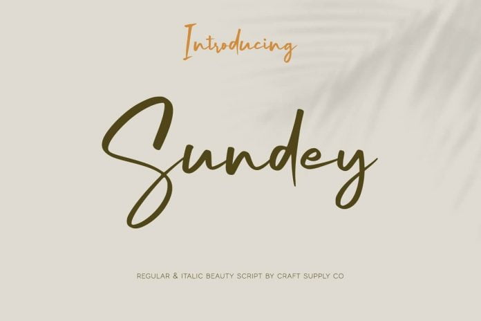 Sundey - Beauty Script Font