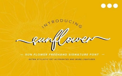 Sunflower Freehand Signature Font