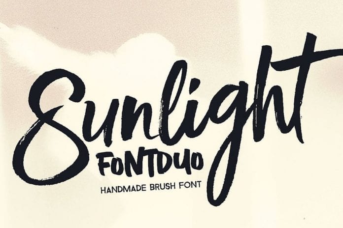 Sunlight Brush Font Duo
