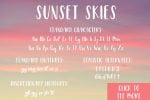 Sunset Skies Hand Lettered Font