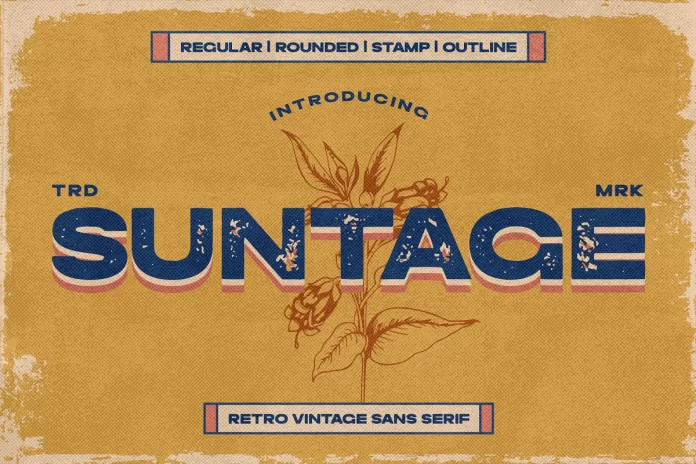 Suntage - Retro Display Sans Font