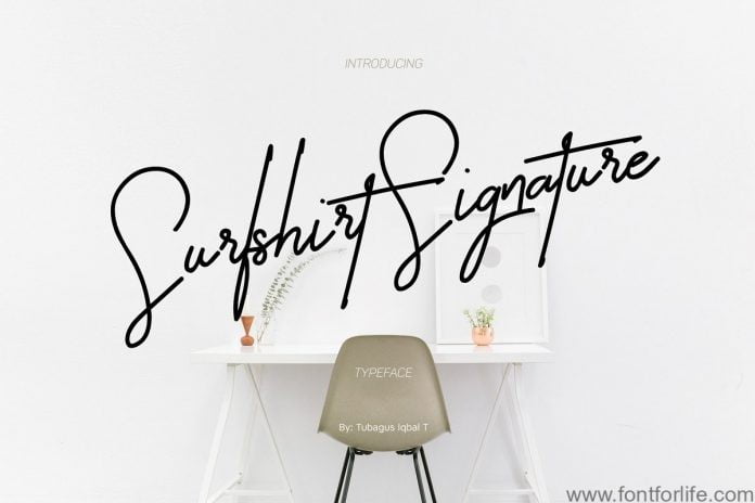 Surfshirt Signature Font