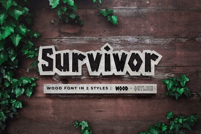 Survivor Wood Font