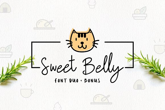 Sweet Belly | Font Duo + Bonus Font