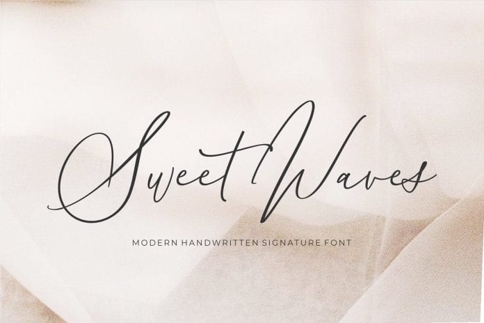 Sweet Waves Luxury Handwritten Font