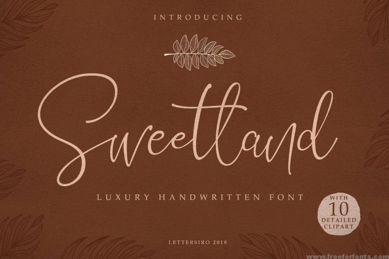 Sweetland Script & Extras Font Free Downlaod