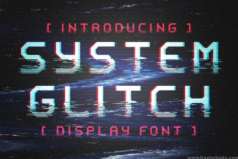 System Glitch – Display Font Free Download