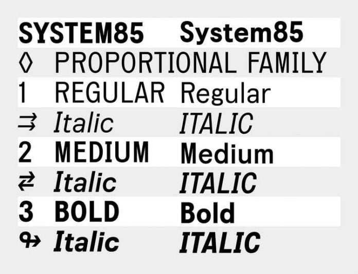 System85 Font