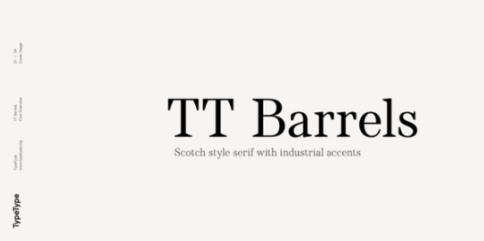 TT Barrels Font Family