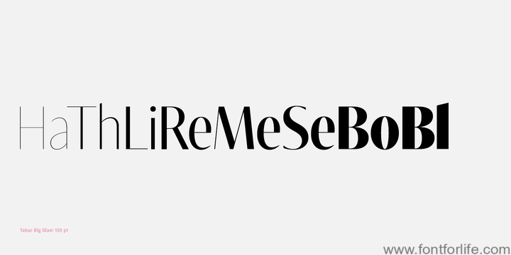 Tabac Big Glam Font Family