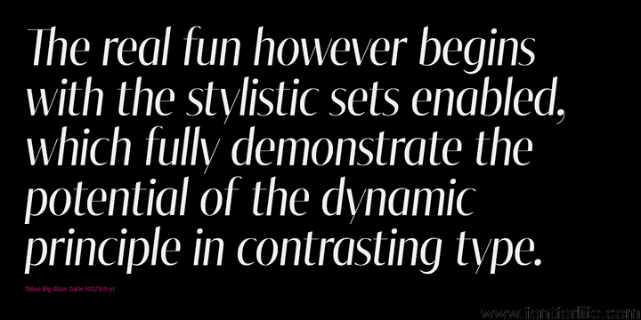 Tabac Big Glam Font Family