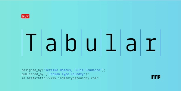 Tabular Font