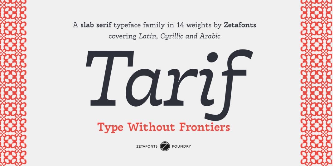 Tarif & Tarif Arabic Font