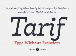 Tarif & Tarif Arabic Font