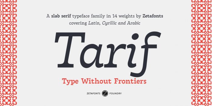 Tarif & Tarif Arabic Font