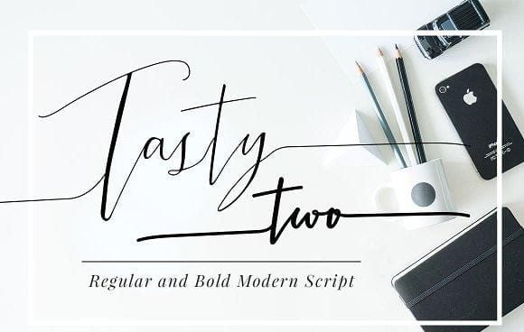 TastyTwo Modern Script Typeface Font