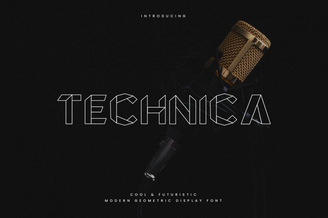 Technica - Modern Geometric Display Font