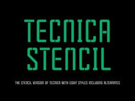 Tecnica Stencil Font