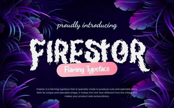 Firestor Flaming Business Font