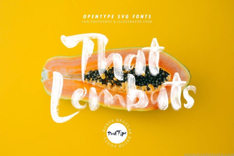 That Lembuts SVG & Brush Fonts Free Download