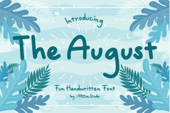 The August Fun Handwritten Font
