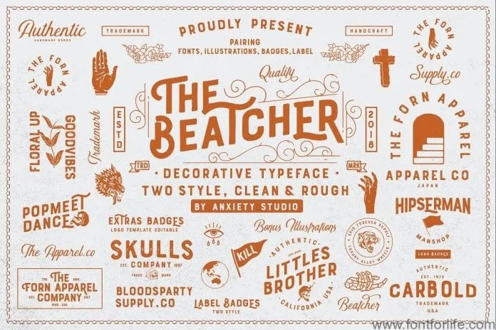The Beatcher Typeface Font