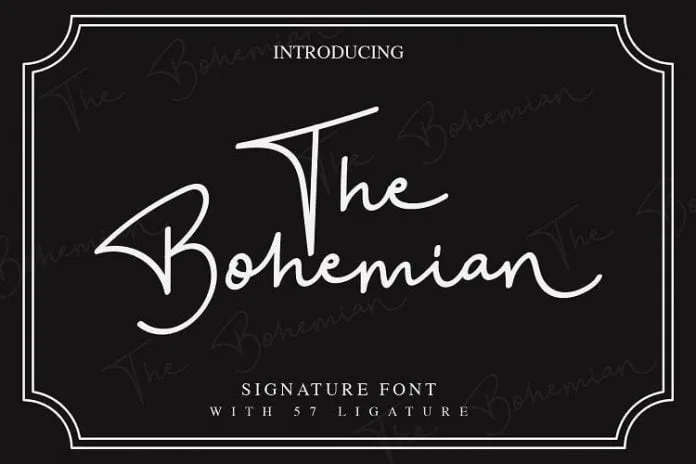 The Bohemian - a Signature Font