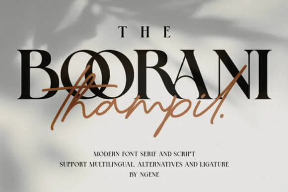 The Boorani Thampil Duo Font