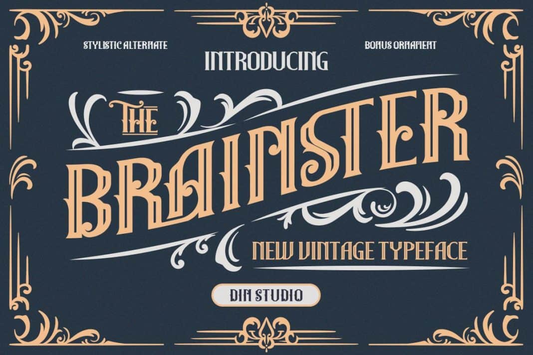 The Brainster - Vintage Display Font