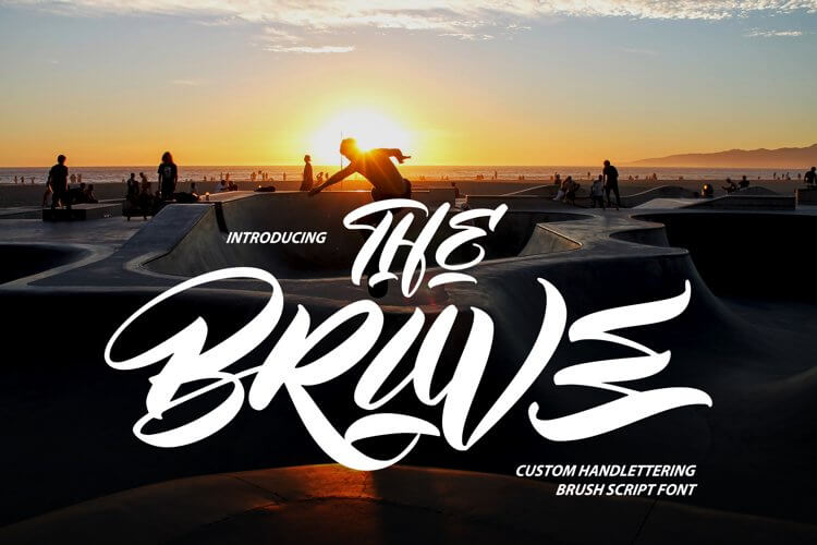 The Brave Custom Handlettering Brush Script