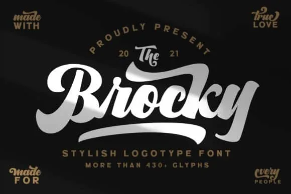 The Brocky Font The Brocky Font