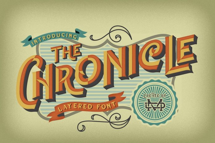 The Chronicle - Layered Typeface Font